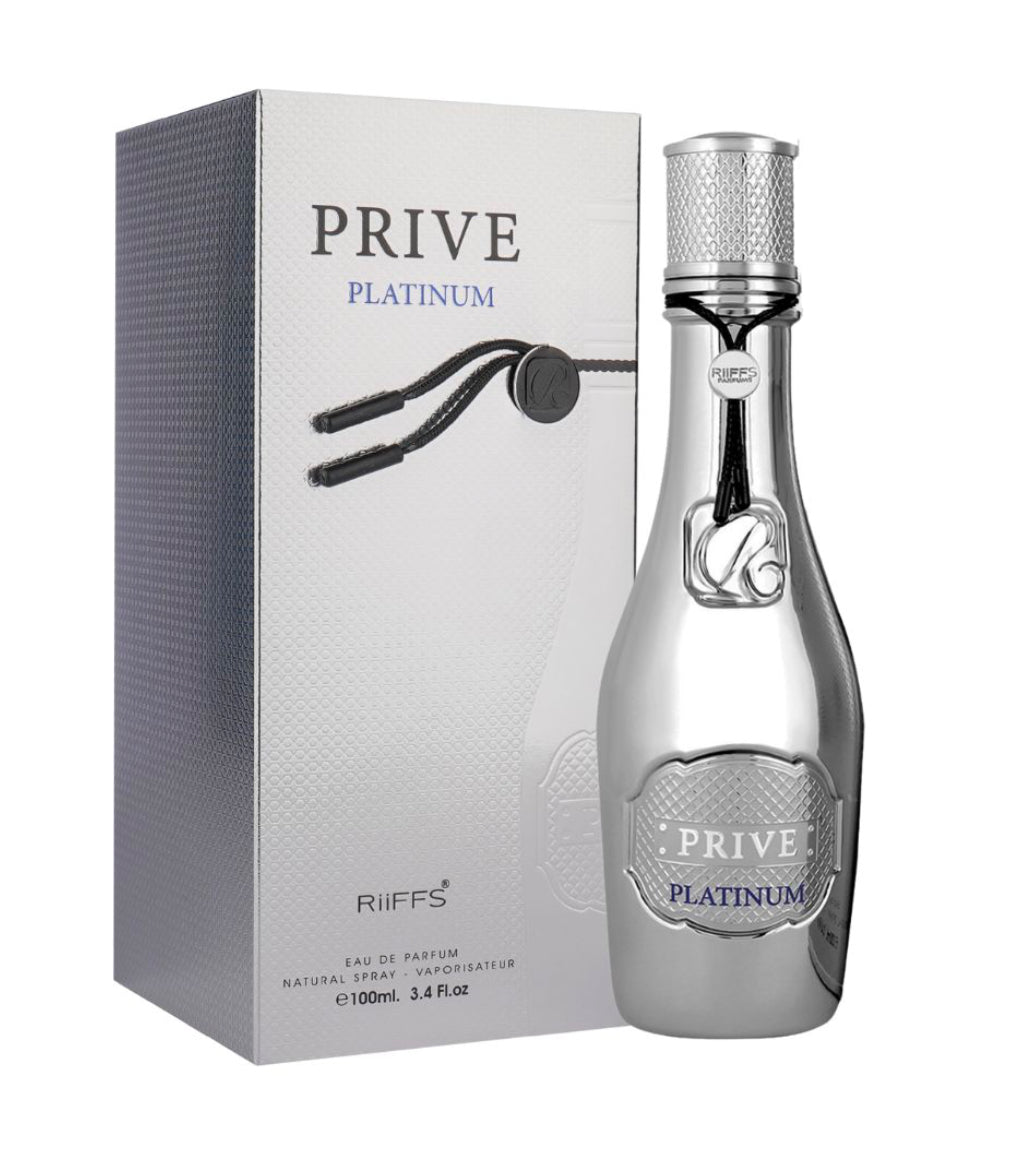 PRIVE PLATINUM Men EDP - 100Ml (3.40z) BY RIIFFS (Inspired by Creed Silver Mountain)